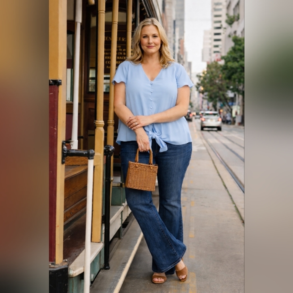 Light Blue Women's Top